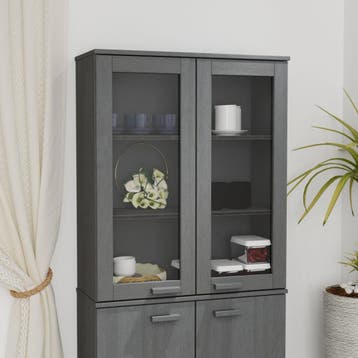 vidaXL Opzetkast HAMAR 85x35x100 cm massief grenenhout, Verzenden, 100 tot 150 cm, Nieuw, 50 tot 100 cm