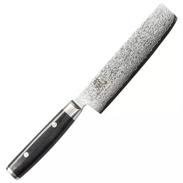 Yaxell Ran Nakiri Koksmes 16,5 cm – 69 Lagen Damaststaal.., Ophalen of Verzenden, Nieuw, Overige materialen