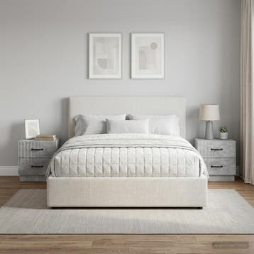 vidaXL Nachtkastje 2 st Betongrijs 43 x 34,5 x 44,5 cm, Minder dan 45 cm, Verzenden, Nieuw, Minder dan 55 cm