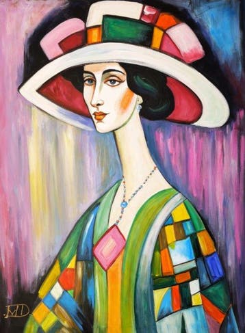 Denis Mihai - The Woman with the Mosaic Hat