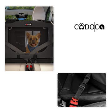 Hondentransportbox Antraciet XL 82x58x58cm (Voor in Huis), Verzenden, Nieuw