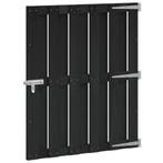 vidaXL Tuinpoort 100 x 112 cm WPC en Aluminium Zwart, Tuin en Terras, Verzenden, Nieuw