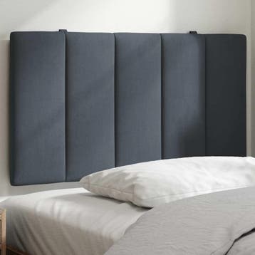 vidaXL Hoofdbordkussen Hanko 90 cm fluweel donkergrijs, Verzenden, Nieuw, Grijs, Stof