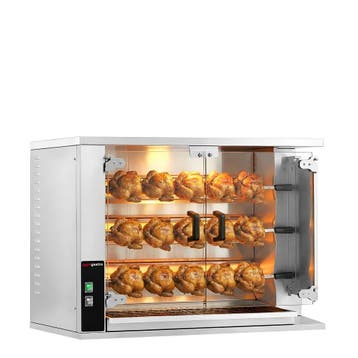 GGM Gastro | Gas kippengrill - 14,1kW - 3 spitten voor 15 |, Verzenden