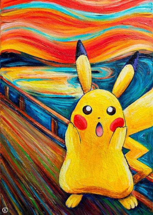 Kleury.art - Pikachu’s Scream” by Kleury.art (3/5), Spelcomputers en Games, Spelcomputers | Overige Accessoires