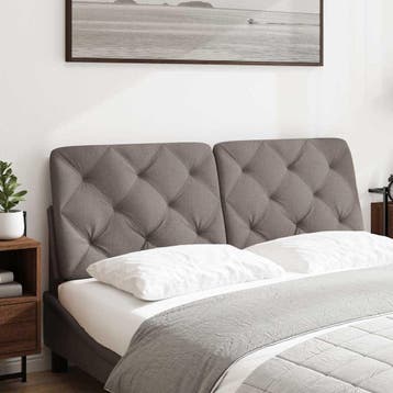 vidaXL Hoofdbordkussen 140 cm stof taupe, Verzenden, Nieuw, Stof