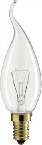 Philips Gloeilamp Helder Kaars Bended-Tip 15W E14 -10stuks, Philips Kaars 15W BT helder E14, Minder dan 30 watt, E14 (klein), Nieuw