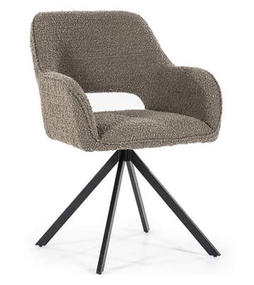 Stoel Fabio - Bruin Spark - 95835 - eetkamerstoelen, Nieuw, Stof