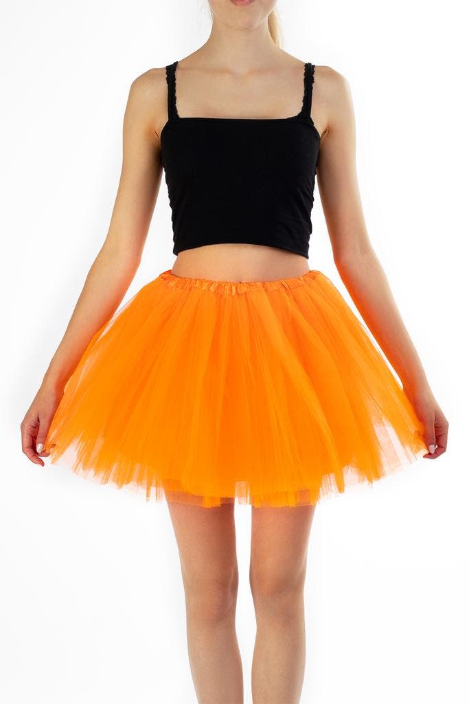 KIMU® Tutu Oranje Tule Rokje XL XXL 3XL Blacklight Petticoat, Kleding | Dames, Carnavalskleding en Feestkleding, Nieuw, Carnaval