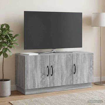 vidaXL TV-kast Grijs sonoma 99 x 34,5 x 47 cm Bewerkt hout, Minder dan 50 cm, Verzenden, Nieuw, Minder dan 100 cm