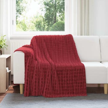 vidaXL Kleden 6 st Bordeaux Rood 200 x 150 cm 4.5 kg Fleece, Verzenden, Nieuw, Rood