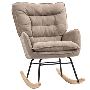 TRUUSK Schommelstoel met Chenille-look - Draagvermogen tot 1, Verzenden, Nieuw