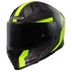 LS2 FF811 Vector II Carbon Grid Mat Zwart Fluo Geel, Motoren, Nieuw met kaartje, Overige merken, Heren, Verzenden