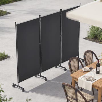 360° Opvouwbaar Privacy Scherm met Wielen en Remmen - Draagb, Verzenden, Nieuw