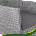 Gardlov Donkergrijze rattan tuinmeubelset met tweezitsban..., Ophalen of Verzenden, Nieuw