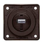 Berker Contactdoos 1x USB Lader 12V Inbouw Bruin Mat, Ophalen of Verzenden, Nieuw
