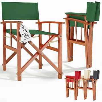 Regisseursstoel Groen eucalyptushout FSC®-gecertificeerd..., Tuin en Terras, Tuinstoelen, Verzenden, Nieuw