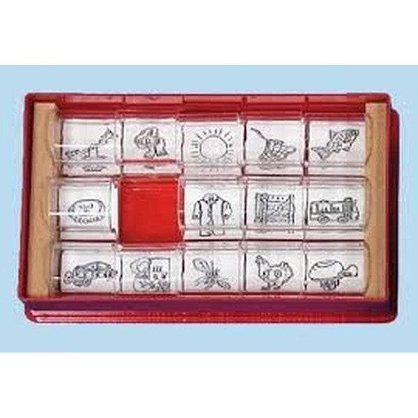 Plaatjes stempels 1 rood, Boeken, Schoolboeken, Nieuw, Verzenden