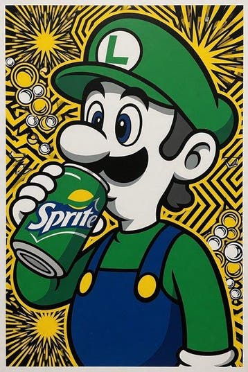 ROW - Luigi Sprite Refresh - ÉDITION UNIQUE 1/1 SIGNÉE COA, Nieuw