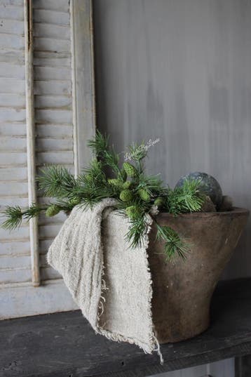 Namaak Dennentak met groene dennenappels 78 cm, Huis en Inrichting, Ophalen of Verzenden, Nieuw