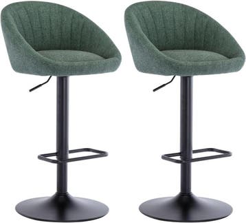 Barkrukken set van 2 - Barstoel met rugleuning - Barkruk - B, Verzenden, Zo goed als nieuw