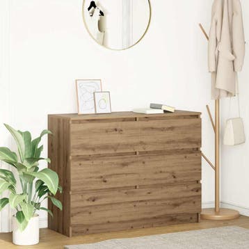 vidaXL Dressoir 100x35x76 cm spaanplaat ambachtelijk, Huis en Inrichting, Kasten | Dressoirs, Verzenden, Nieuw, Overige houtsoorten