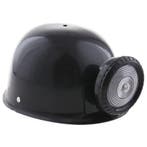 Mijnwerker helm zwart met licht - Helmen, Ophalen of Verzenden, Nieuw