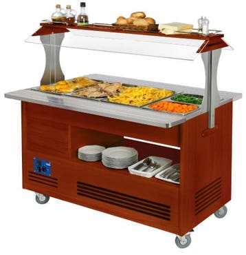 Bain Marie Buffet 4 x 1/1 GN Donker Bruin HorecaTraders, Verzenden, Nieuw in verpakking