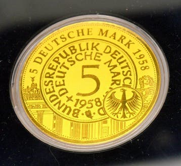 Duitsland. Medal 5 DM 1958 Medallion - 1/200oz (.999)