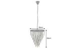 Kroonluchter CRYSTAL 50cm ijzer zwart glazen prismas grijs, Huis en Inrichting, Lampen | Kroonluchters, Ophalen of Verzenden, Nieuw