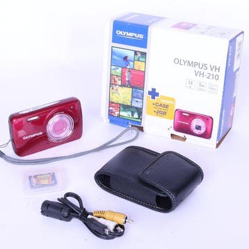 Olympus VH-210 + Box + Case + AV Cable + 2GB SD Card, Nieuw