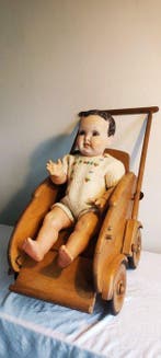 DZL=De Zwaluw - Speelgoed kinderwagen - 1930-1940 -