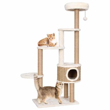 vidaXL Kattenmeubel met luxe kussen en krabpalen 148 cm, Dieren en Toebehoren, Katten-accessoires, Verzenden, Nieuw