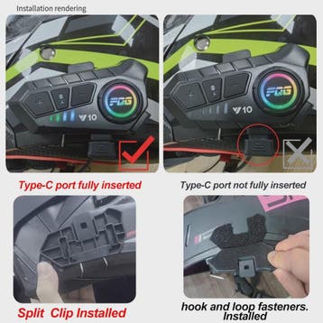 Motorhelm Bluetooth Headset V5.3 - Draadloos Bellen, Muziek, Verzenden, Nieuw