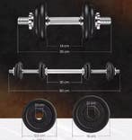 Complete Gewichten Set 20kg – Dumbbells of Barbell Combinati, Sport en Fitness, Fitnessmaterialen, Verzenden, Nieuw