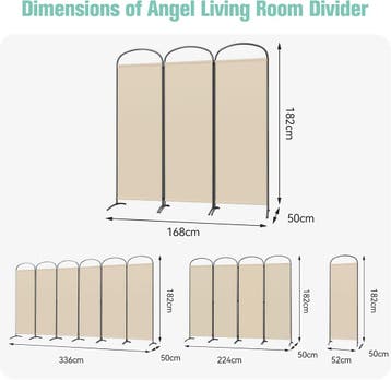 2dekans | Angel Living Kamerscherm - 3 Panelen - 168 x 182, Ophalen of Verzenden, Zo goed als nieuw