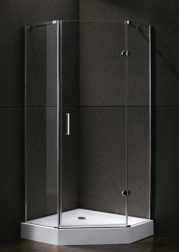 douchecabine 5 hoek 900x900x1920mm chroom helder glas, Ophalen, Nieuw