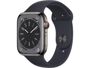 Apple Watch Series 8 - Smartwatch - GPS + Cellular - 45mm -, Sieraden, Tassen en Uiterlijk, Smartwatches, Verzenden, Zo goed als nieuw