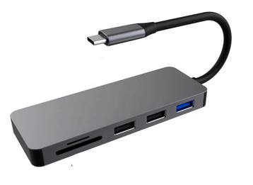 Thredo USB C Adapter Hub - HDMI 4K / SD en Micro SD Card / U, Verzenden, Zo goed als nieuw