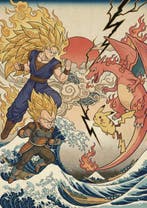 ANDSAL MCMXCI - Goku & Vegeta Vs Charizard & Pikachu -, Nieuw