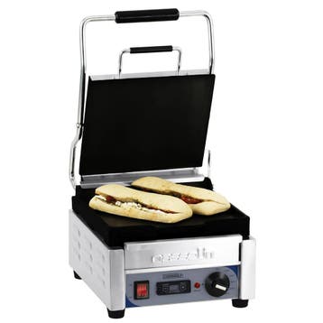 Paninigrill RVS klein model | 2kW | Gladde plaat |, Verzenden, Nieuw in verpakking