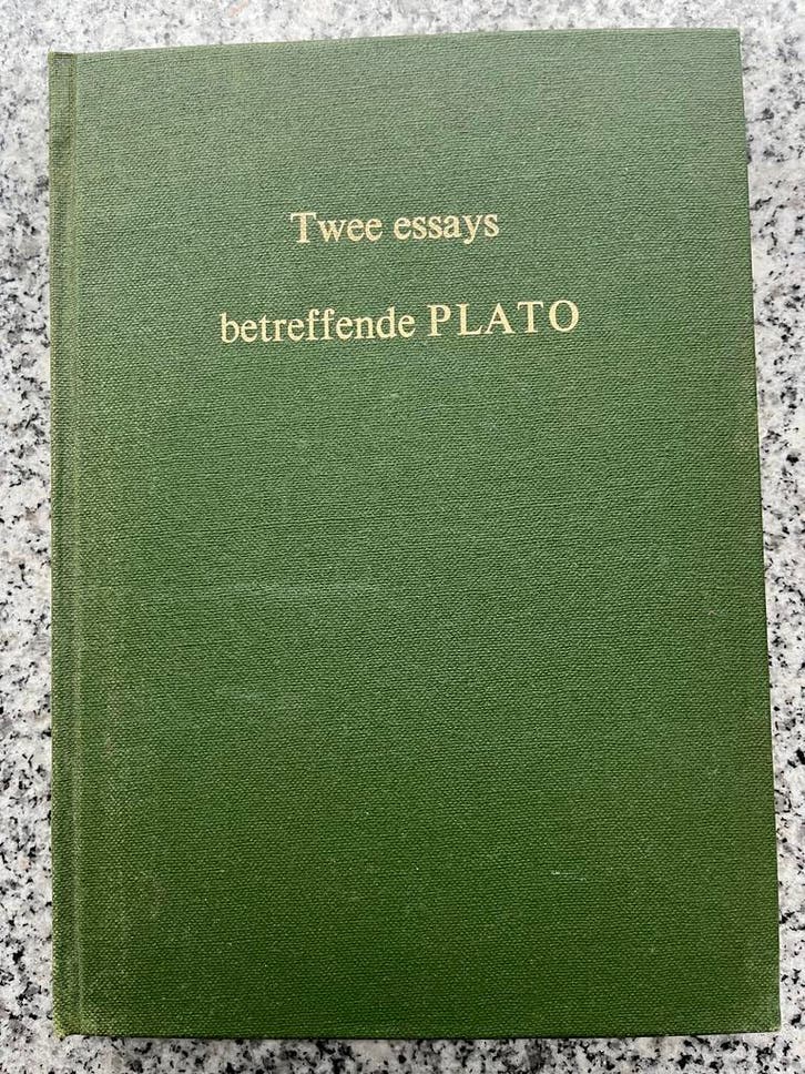 Twee essays betreffende Plato, Boeken, Filosofie, Gelezen, Algemeen, Verzenden