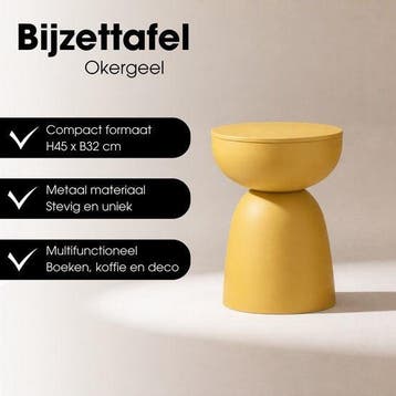2dekans | Mica Decorations Elliot Bijzettafel - Bijzettafel, Ophalen of Verzenden, Zo goed als nieuw