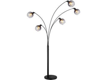 GINA Vloerlamp - Metaal 151.0cm - E27 1-Lichts - Matt zwart, Huis en Inrichting, Lampen | Vloerlampen, Verzenden, Nieuw