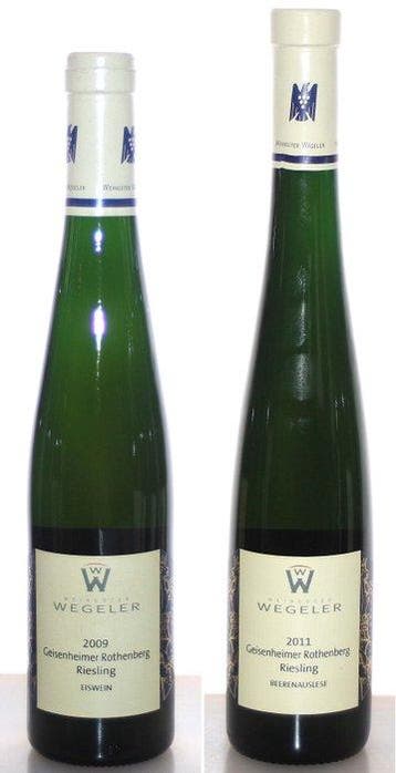 2009 + 2011 Riesling Eiswein + Riesling Beerenauslese, Verzamelen, Nieuw