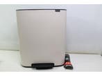 Brabantia Bo Prullenbak - 60 liter - XXL volume - Soft Beige, Verzenden, Zo goed als nieuw