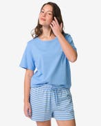 HEMA Nijntje damesshortama jersey strepen blauw, Kleding | Dames, Verzenden, Blauw
