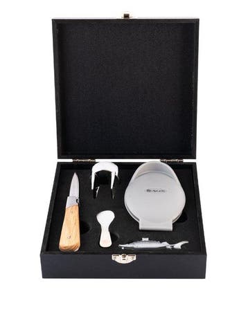 Laguiole - Champagne / Caviar / Oyster set - Oak Wood
