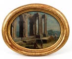 Giovanni Paolo Panini (1692-1765), ambito di - Capriccio, Antiek en Kunst