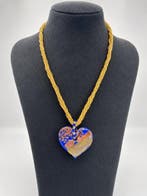 24 karaat - Murano-glas, Geel goud - Ketting met hanger -